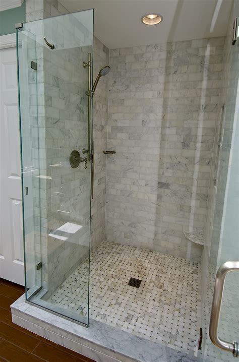 See more ideas about tile bathroom, bathroom inspiration, bathroom design. Marble Subway Tile Shower Offering the Sense of Elegance ...