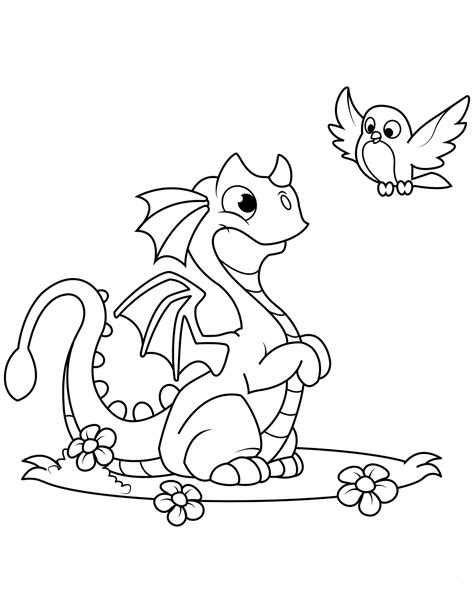 Dragon Coloring Pages Printable Dragon Coloring Page Vrogue Co