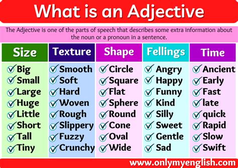 Adjective What Is An Adjective Onlymyenglish Com