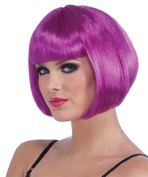 Bob Wig Neon Purple Mystique Costumes
