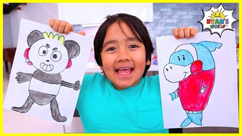 Learn To Draw And Color Combo Panda For Kids With Ryan