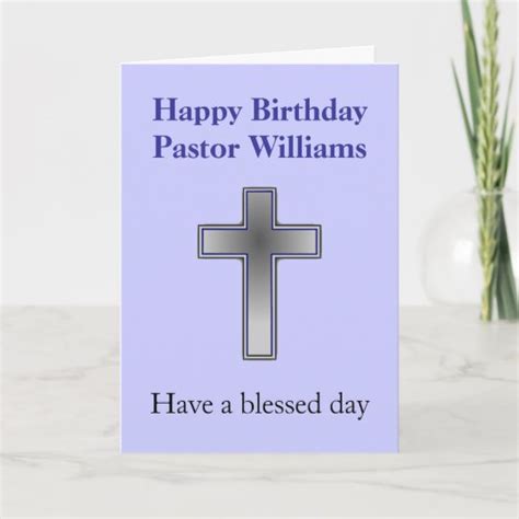 Customizable Birthday Card For Pastor