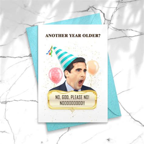 Funny Michael Scott Birthday Card Funny Birthday Card Office Etsy