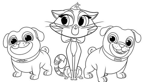Hissy Rolly And Bingo Puppy Dog Pals Coloring Page Printable With