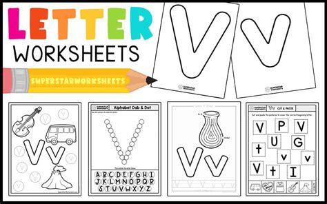 Letter V Worksheets Superstar Worksheets