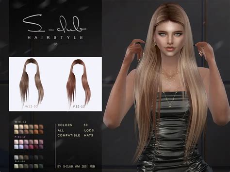 The Sims 4 Custom Content Long Hair