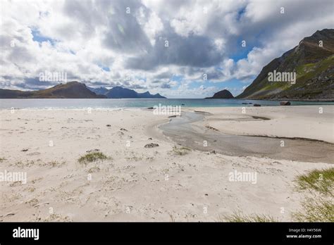 Haukland Beach Lofoten Islands Norway Stock Photo Alamy