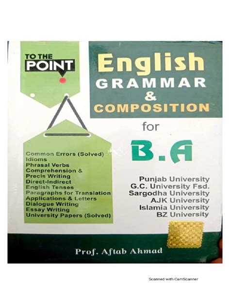 Ba English Grammar And Composition By Aftab Ahmed 2020 Pdf