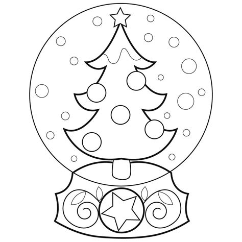 Free winter coloring pages to download choose from pictures of children skiing, snowboarding, fun in the snowy weather, cute animals in winter clothing, easy winter pictures for preschoolers to color, and more intricate designs for the bigger kids. Snow Globe Coloring Page - Coloring Home