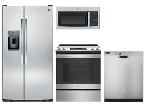 Package 6 - GE Appliance Package - 4 Piece Appliance Package with Electric Slide In Range ...
