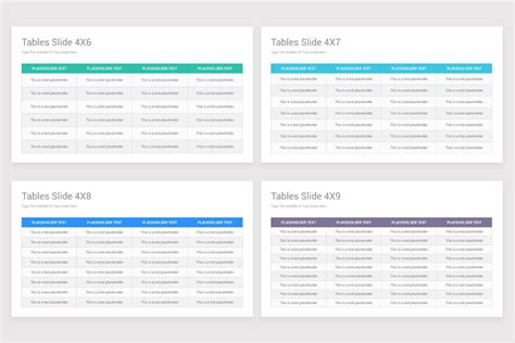 Powerpoint Tables Design Template Creative Presentation Templates