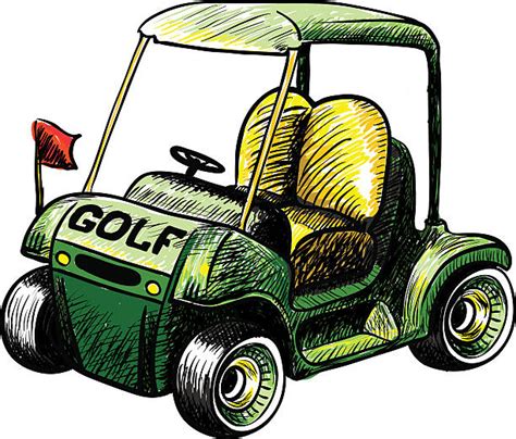 80 Drawing Of A Golf Carts Stock Illustrations Royalty Free Vector
