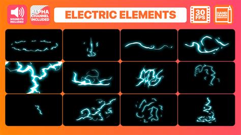 Flash Fx Electric Elements Pack Stock Motion Graphics Motion Array