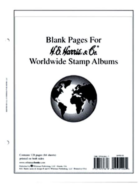 Stamp Albums And Supplements Harris Blank Pages Golden Valley