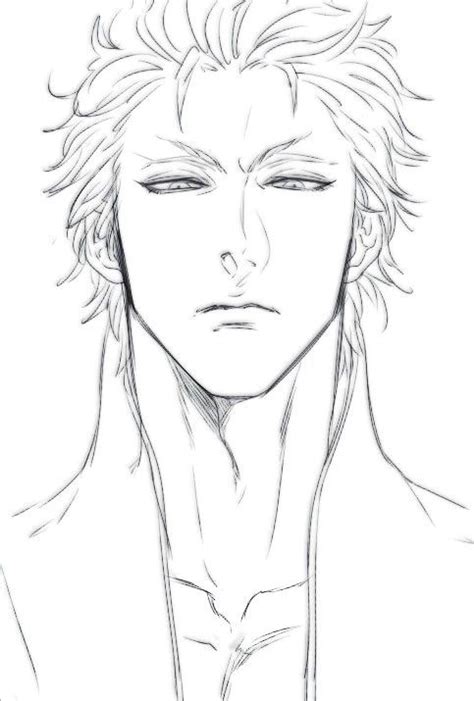 Anime Male Face Male Face Drawing Face Drawing Reference Face Sketch