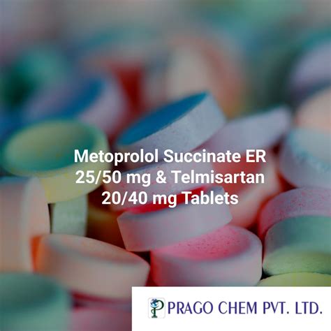 Metoprolol Succinate Er 50 Mg And Telmisartan 40 Mg Tablets Pharmint