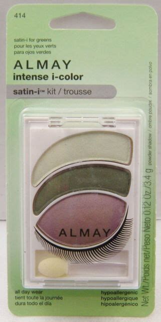 Almay Intense I Color Satin I Kit Eye Trousse Shadows Trio For Green