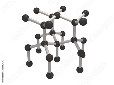 3d Render Of Molecular Structure Of Lonsdaleite Stock Photo And