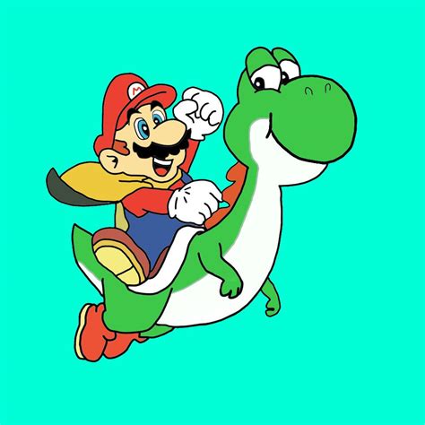 Mario Riding Yoshi