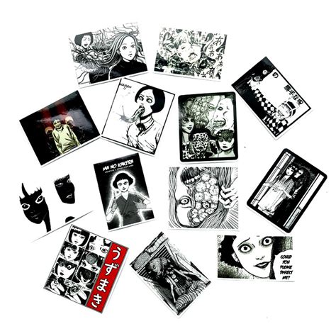 Tomie Stickers 56 Pcs Junji Ito Horror Comics Vinyl Decal Etsy