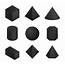 Assorted 3D Black Geometric Shapes 1234433 Vector Art At Vecteezy