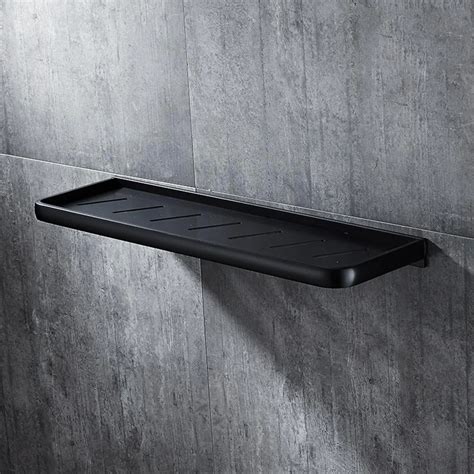 5015cm Black Space Aluminum Black Bathroom Shelves Kitchen Wall Shelf