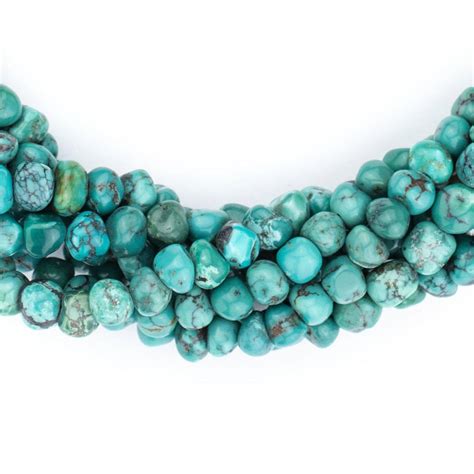Aqua Rounded Turquoise Nugget Beads 6mm The Bead Chest