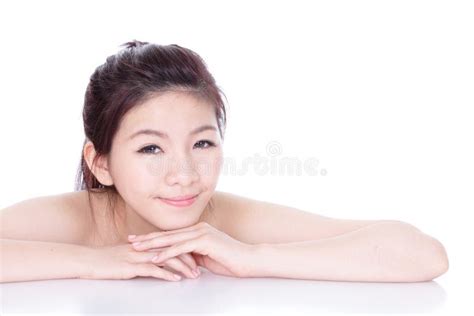 Young Asian Girl Smile Face Close Up Stock Image Image Of Hands Eyes