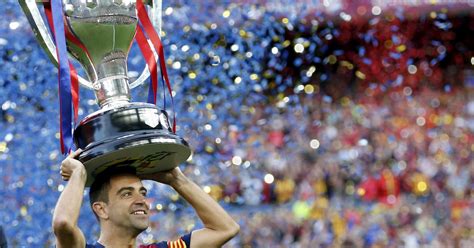 The la liga trophy is pictured during a ceremony at the camp nou. La Liga fixtures, run-ins and tie-breakers as Barcelona ...