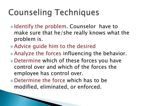 Counseling Techniques
