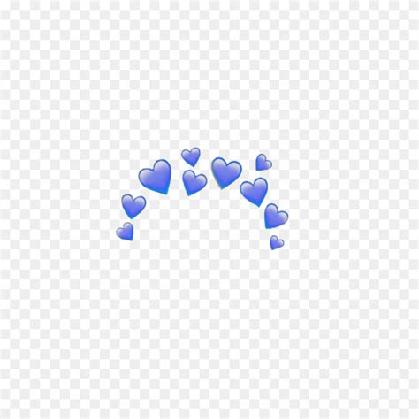 Blue Heart Crown Heartcrown Emoji Sticker Iphone Emoji Blue Heart