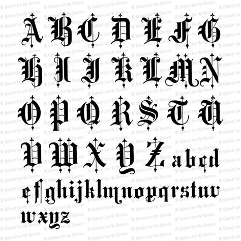 Looking for old english calligraphy fonts? Victorian Old English Title Text Ornamental Alphabet ...