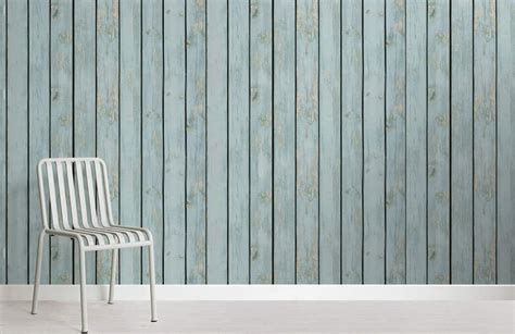 Blue Stained Wood Wallpaper Mural Hovia Painting Wood Paneling