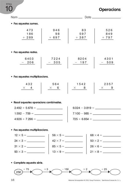Operacions I Problemes 6 Class Fruita Grade Book How To Plan Maths