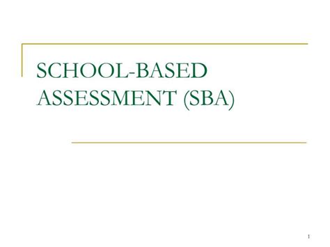 Ppt School Based Assessment Sba Powerpoint Presentation Free