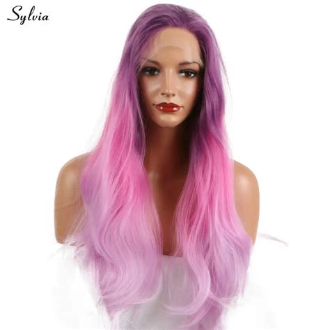 Sylvia Dark Purple Ombre Pastel Pinklight Lavender Synthetic Lace
