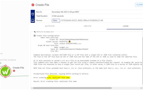Create File Error Duplicate File Name Support Center