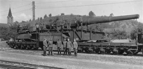 Eisenbahngeschutz 28 Cm Schwere Bruno Railway Gun France World War Photos