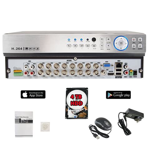 Evertech H265 Hd 16 Channel Digital Video Recorder 4tb Hard Drive