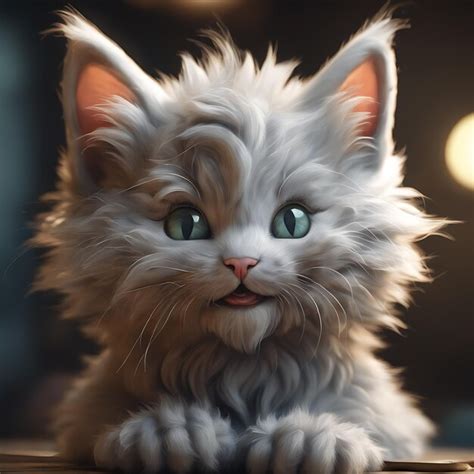 Premium Ai Image Fluffy Cute Kitten