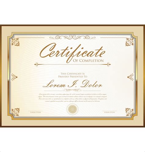 Certificat Ou Diplôme Rétro Modèle Illustration Vecteur Premium