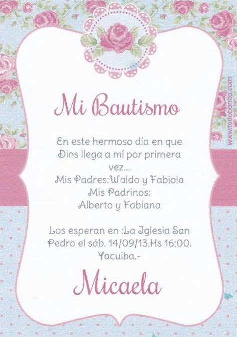 30 Mejores Imágenes De Invitaciones De Bautizo Invitaciones Bautizo