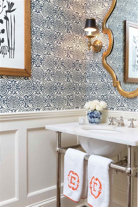 Powder Room New Wainscoting Adds Architectural Interest To A