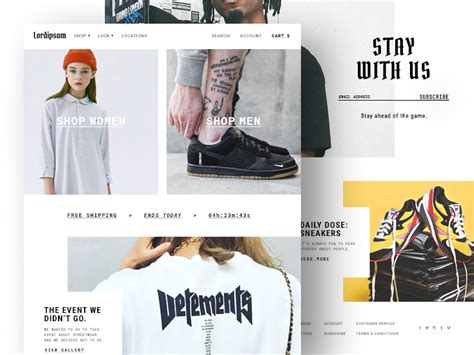 Streetwear Fashion Website by Yan Morissette on Dribbble