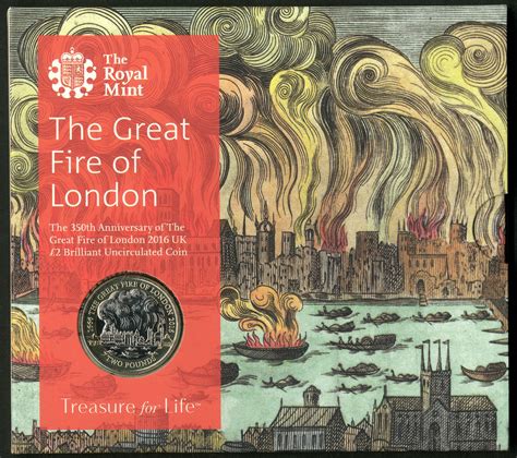 2016 350th Anniversary Of The Great Fire Of London £2 Brilliant