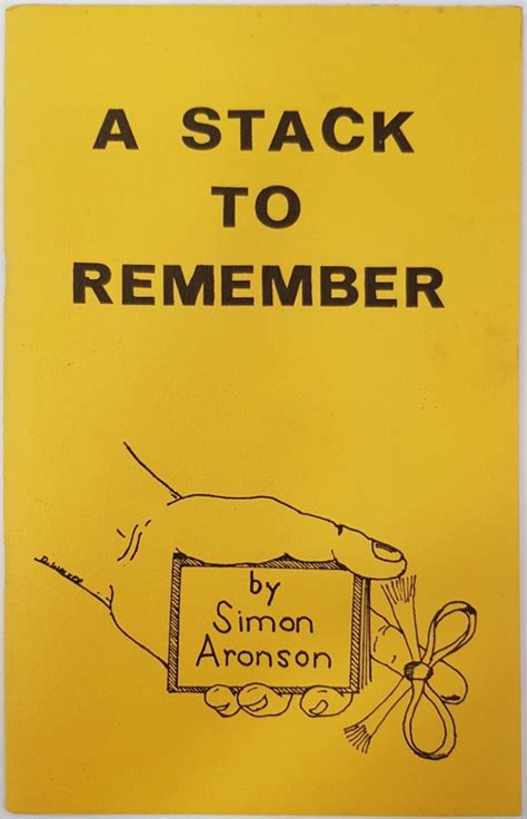 A Stack To Remember Simon Aronson