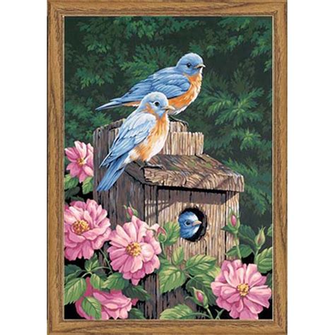 Paintworks Garden Bluebirds Paint By Number Kit Paint By Number