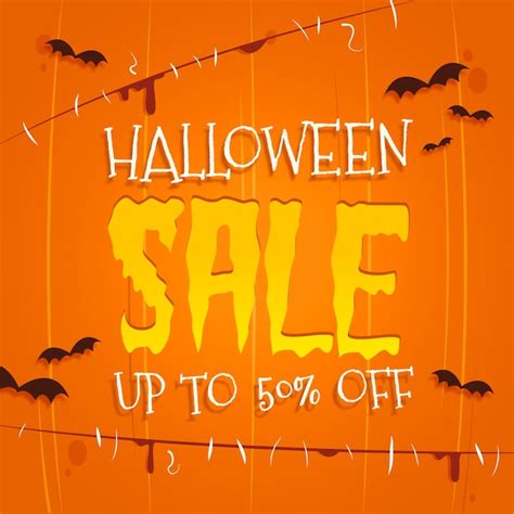 Free Vector Flat Halloween Sale Concept