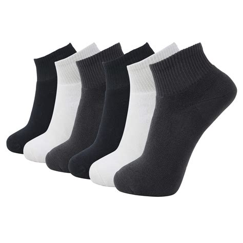 Md 6 Pack Mens Bamboo Ankle Socks Extra Heavy Full Cushioned Work
