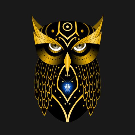 Golden Owl Illustration T Shirt Teepublic